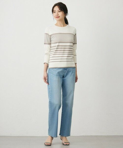 L size ONWARD(大きいサイズ) / エルサイズオンワード ニット・セーター | VIGODA ボーダー ニット | 詳細3