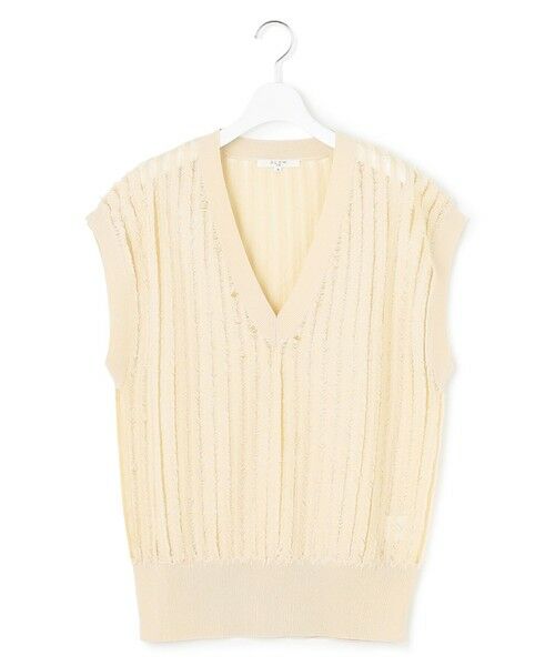 L size ONWARD(大きいサイズ) / エルサイズオンワード ニット・セーター | 【SLOW/一部店舗限定】フリンジニット ジレ | 詳細3