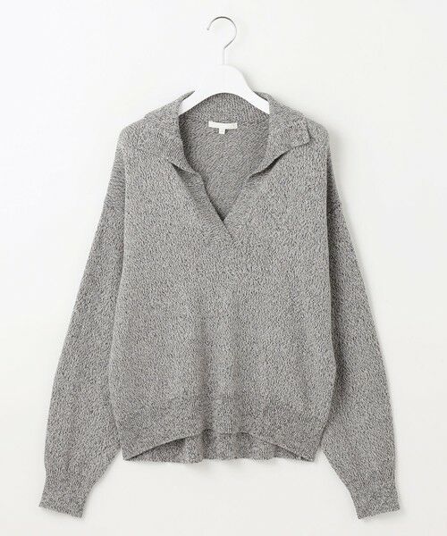 L size ONWARD(大きいサイズ) / エルサイズオンワード ニット・セーター | ペーパーウールコットン襟付き ニット | 詳細4
