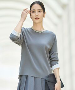 L size ONWARD(大きいサイズ) / エルサイズオンワード ニット・セーター | 【カタログ掲載】レーヨンストレッチベーシックシルエット ニット