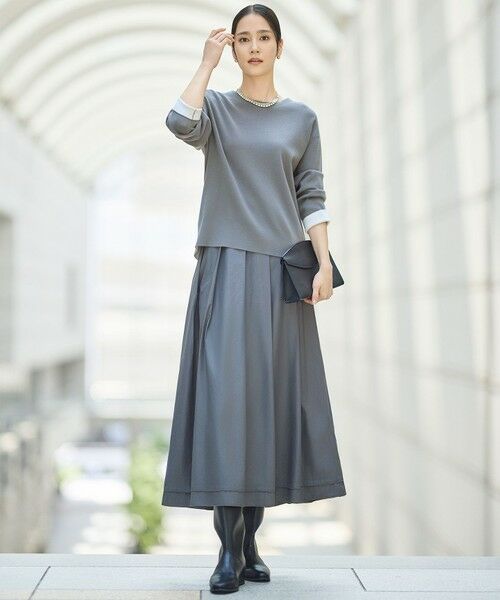 L size ONWARD(大きいサイズ) / エルサイズオンワード ニット・セーター | 【カタログ掲載】レーヨンストレッチベーシックシルエット ニット | 詳細1