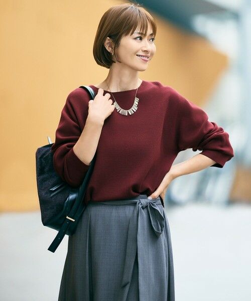 L size ONWARD(大きいサイズ) / エルサイズオンワード ニット・セーター | 【カタログ掲載】レーヨンストレッチベーシックシルエット ニット | 詳細12