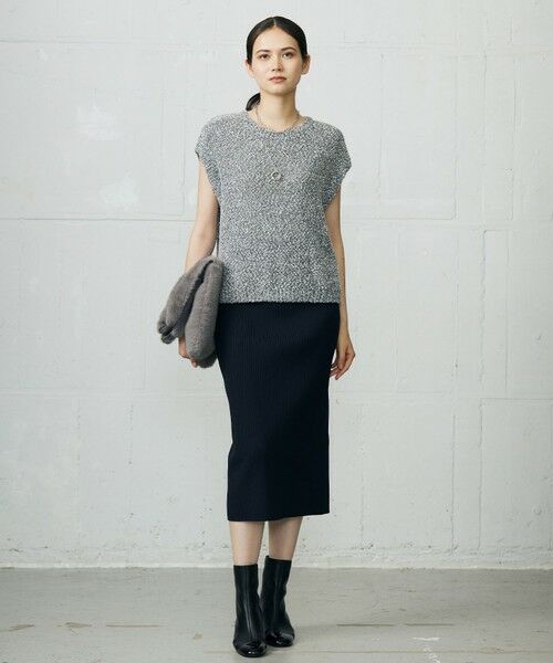 L size ONWARD(大きいサイズ) / エルサイズオンワード ベスト | 【カタログ掲載】ラメファンシーツイードニット ベスト | 詳細1