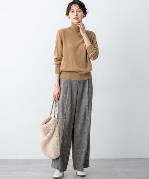L size ONWARD(大きいサイズ) / エルサイズオンワード ニット・セーター | 【滝沢眞規子さん着用/Oggi掲載/洗える】ピュアカシミヤ タートルネック ニット | 詳細24