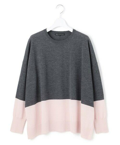 L size ONWARD(大きいサイズ) / エルサイズオンワード ニット・セーター | 【洗える】ウーステッドウール カラーブロック ニット | 詳細8
