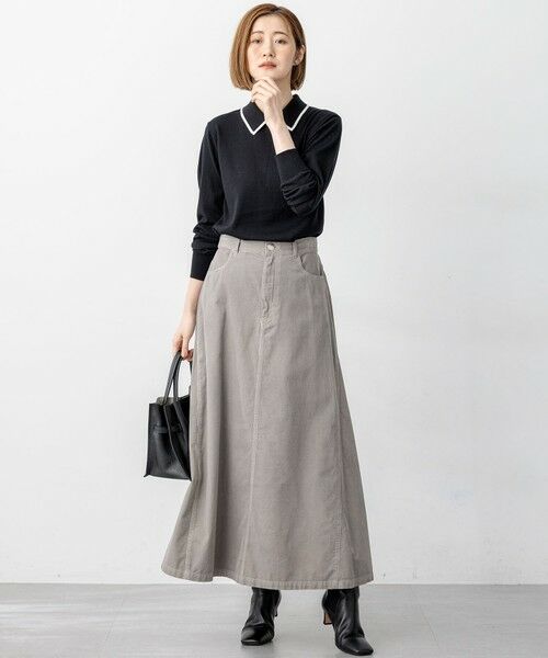 L size ONWARD(大きいサイズ) / エルサイズオンワード ニット・セーター | 【洗える】ウーステッドウール ポロニット | 詳細18