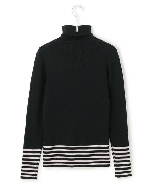 L size ONWARD(大きいサイズ) / エルサイズオンワード ニット・セーター | 【見上愛さん着用/VERY掲載/洗える】ウーステッドウール リブタートル ボーダー ニット | 詳細8