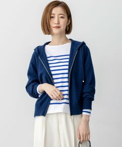 L size ONWARD(大きいサイズ) / エルサイズオンワード パーカー | 【見上愛さん着用/洗える】ピュアカシミヤ ジップアップ ニット パーカー