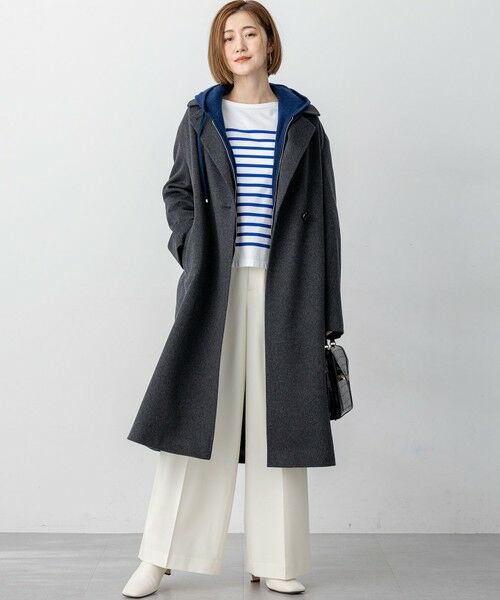 L size ONWARD(大きいサイズ) / エルサイズオンワード パーカー | 【見上愛さん着用/洗える】ピュアカシミヤ ジップアップ ニット パーカー | 詳細22