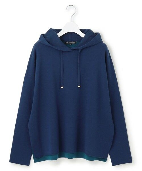 L size ONWARD(大きいサイズ) / エルサイズオンワード パーカー | 【洗える】ダブルフェイスニット パーカー | 詳細6