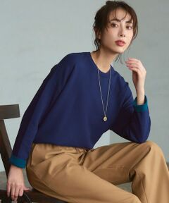 L size ONWARD(大きいサイズ) / エルサイズオンワード ニット・セーター | 【洗える】ダブルフェイス プルオーバー ニット