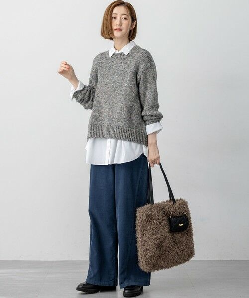 L size ONWARD(大きいサイズ) / エルサイズオンワード ニット・セーター | 【洗える】マーブルルレックスリリー バルキーニット | 詳細4