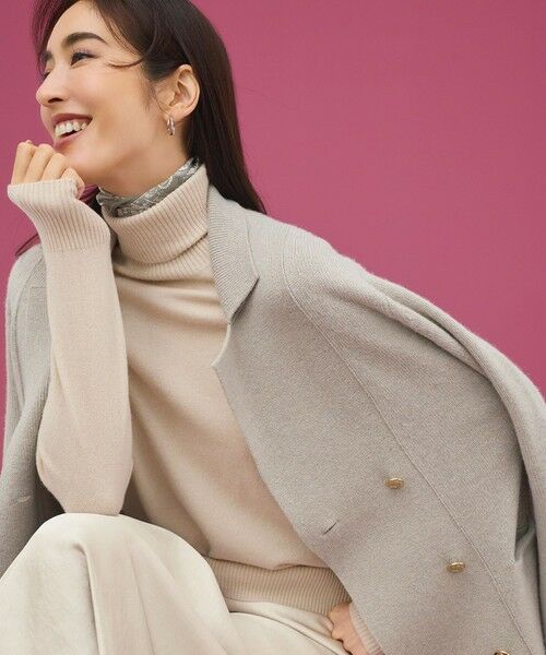 L size ONWARD(大きいサイズ) / エルサイズオンワード テーラードジャケット | 【見上愛さん着用/Oggi掲載】カシミヤブレンド ニット ジャケット | 詳細1