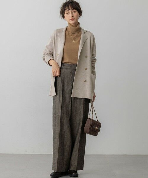 L size ONWARD(大きいサイズ) / エルサイズオンワード テーラードジャケット | 【見上愛さん着用/Oggi掲載】カシミヤブレンド ニット ジャケット | 詳細3