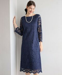 L size ONWARD(大きいサイズ) / エルサイズオンワード ドレス | 【APPLAUDIR】シャイニーフラワーレース ドレス