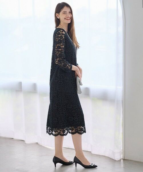 L size ONWARD(大きいサイズ) / エルサイズオンワード ドレス | 【APPLAUDIR】シャイニーフラワーレース ドレス | 詳細2