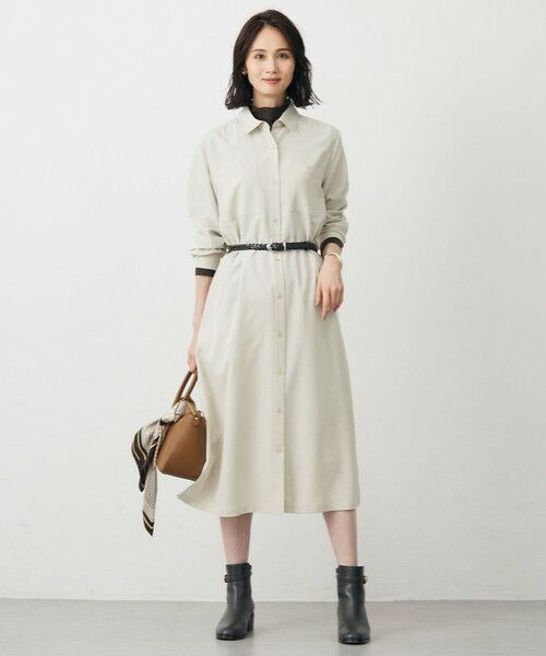 L size ONWARD(大きいサイズ) / エルサイズオンワード ロング・マキシ丈ワンピース | ピーチポプリン ワンピース | 詳細7