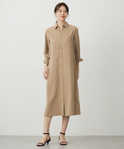 L size ONWARD(大きいサイズ) / エルサイズオンワード ロング・マキシ丈ワンピース | ピーチポプリン ワンピース | 詳細9