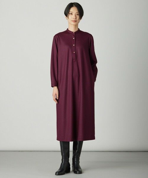 L size ONWARD(大きいサイズ) / エルサイズオンワード ミニ丈・ひざ丈ワンピース | ウールスムース ワンピース | 詳細1