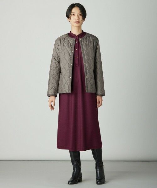 L size ONWARD(大きいサイズ) / エルサイズオンワード ミニ丈・ひざ丈ワンピース | ウールスムース ワンピース | 詳細2