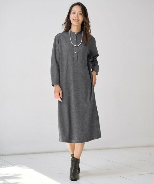 L size ONWARD(大きいサイズ) / エルサイズオンワード ミニ丈・ひざ丈ワンピース | ウールスムース ワンピース | 詳細7