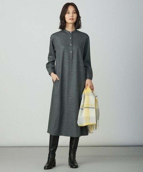 L size ONWARD(大きいサイズ) / エルサイズオンワード ミニ丈・ひざ丈ワンピース | ウールスムース ワンピース | 詳細9