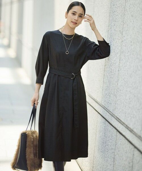 L size ONWARD(大きいサイズ) / エルサイズオンワード ロング・マキシ丈ワンピース | 【17号サイズまで展開】デニムライクツイル ワンピース | 詳細15