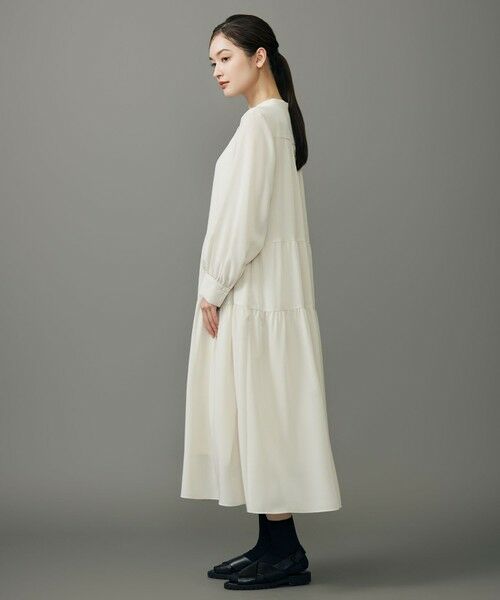 L size ONWARD(大きいサイズ) / エルサイズオンワード ドレス | シルキータッチティアード ドレス | 詳細2