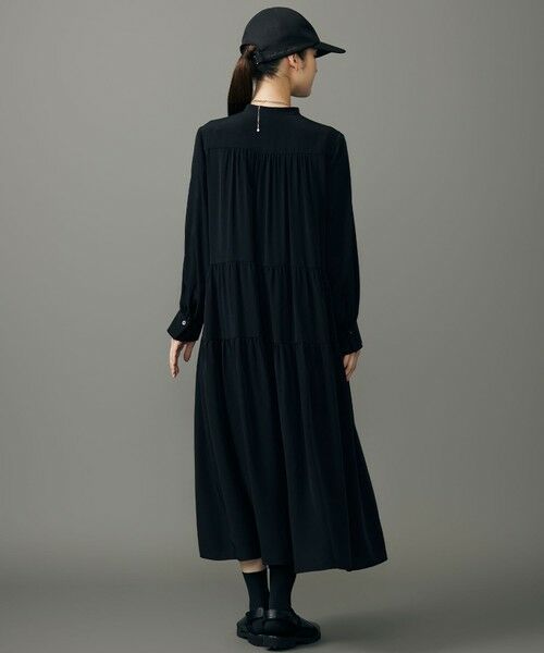 L size ONWARD(大きいサイズ) / エルサイズオンワード ドレス | シルキータッチティアード ドレス | 詳細14