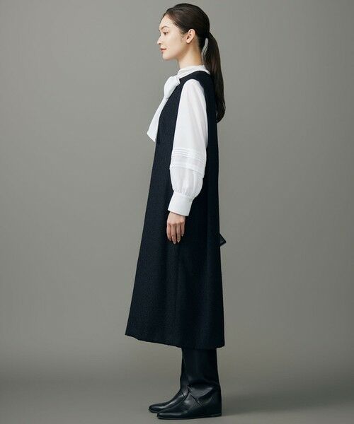 L size ONWARD(大きいサイズ) / エルサイズオンワード ロング・マキシ丈スカート | 【17号サイズまで展開・カタログ掲載】ブライトリングツイード ジャンパースカート | 詳細14