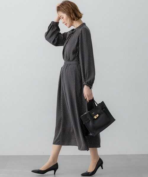 L size ONWARD(大きいサイズ) / エルサイズオンワード ロング・マキシ丈ワンピース | 【洗える】グラデーションドットプリント ワンピース | 詳細2