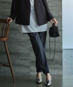 L size ONWARD(大きいサイズ) / エルサイズオンワード その他パンツ | 【洗える】T/Wブロード ジョグパンツ