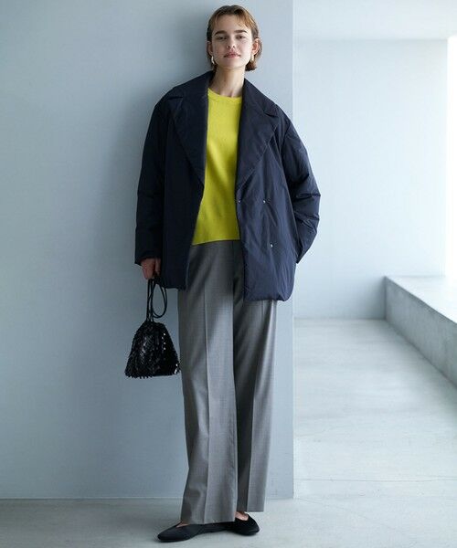 L size ONWARD(大きいサイズ) / エルサイズオンワード その他パンツ | 【洗える】T/Wブロード ワイドストレートパンツ | 詳細4