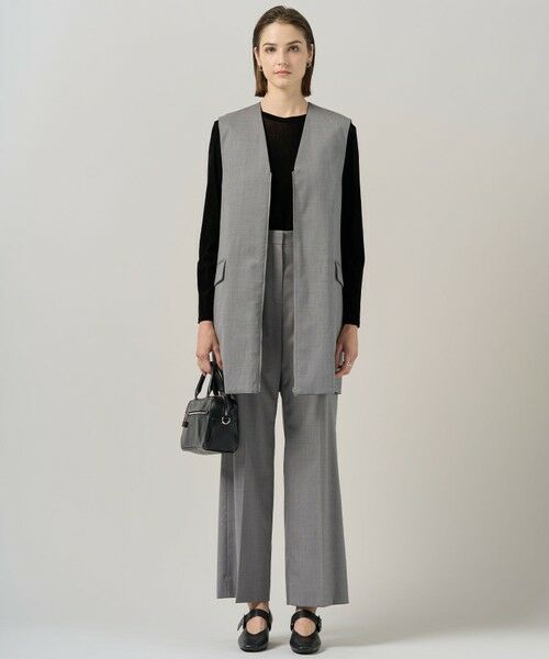 L size ONWARD(大きいサイズ) / エルサイズオンワード その他パンツ | 【洗える】T/Wブロード ワイドストレートパンツ | 詳細7