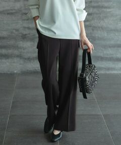 L size ONWARD(大きいサイズ) / エルサイズオンワード カーゴパンツ | 【スマートバック仕様・洗える】ストレッチダブルサテン カーゴパンツ