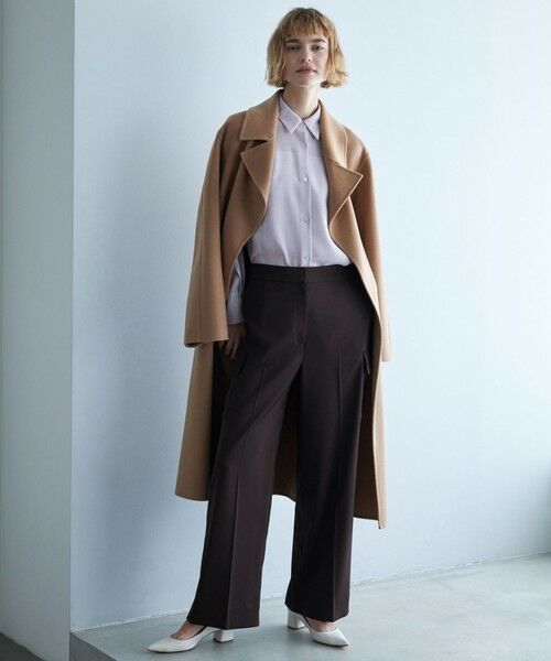 L size ONWARD(大きいサイズ) / エルサイズオンワード カーゴパンツ | 【スマートバック仕様・洗える】ストレッチダブルサテン カーゴパンツ | 詳細2