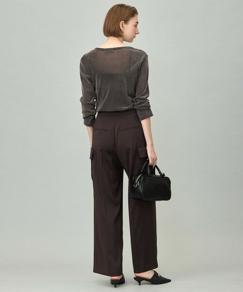 L size ONWARD(大きいサイズ) / エルサイズオンワード カーゴパンツ | 【スマートバック仕様・洗える】ストレッチダブルサテン カーゴパンツ | 詳細5