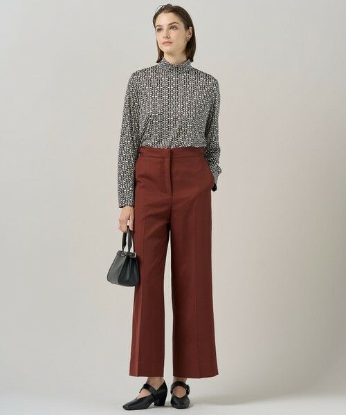 L size ONWARD(大きいサイズ) / エルサイズオンワード その他パンツ | 【30th ANNIVERSARY】ヴィスコースウールツイル ワイドパンツ | 詳細3