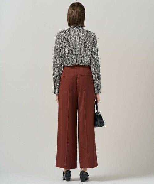 L size ONWARD(大きいサイズ) / エルサイズオンワード その他パンツ | 【30th ANNIVERSARY】ヴィスコースウールツイル ワイドパンツ | 詳細4