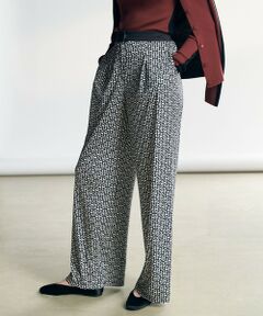 L size ONWARD(大きいサイズ) / エルサイズオンワード その他パンツ | 【30th ANNIVERSARY】 モノグラムプリントスムース ワイドパンツ