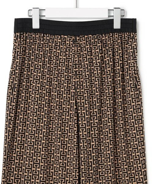 L size ONWARD(大きいサイズ) / エルサイズオンワード その他パンツ | 【30th ANNIVERSARY】 モノグラムプリントスムース ワイドパンツ | 詳細13