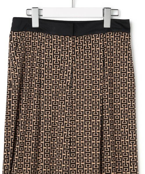 L size ONWARD(大きいサイズ) / エルサイズオンワード その他パンツ | 【30th ANNIVERSARY】 モノグラムプリントスムース ワイドパンツ | 詳細8