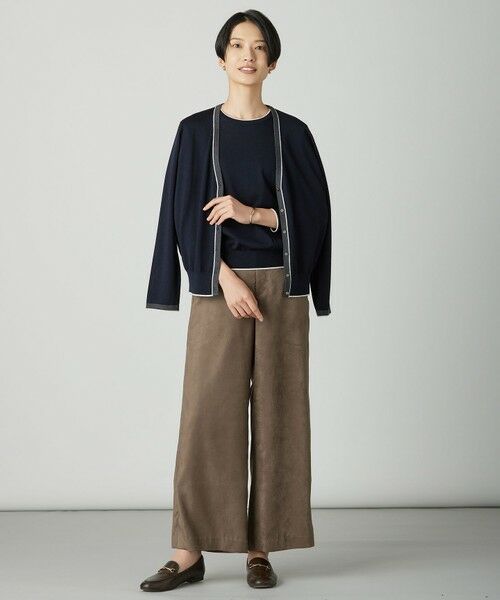 L size ONWARD(大きいサイズ) / エルサイズオンワード その他パンツ | マイクロライトスエード ワイド パンツ | 詳細9