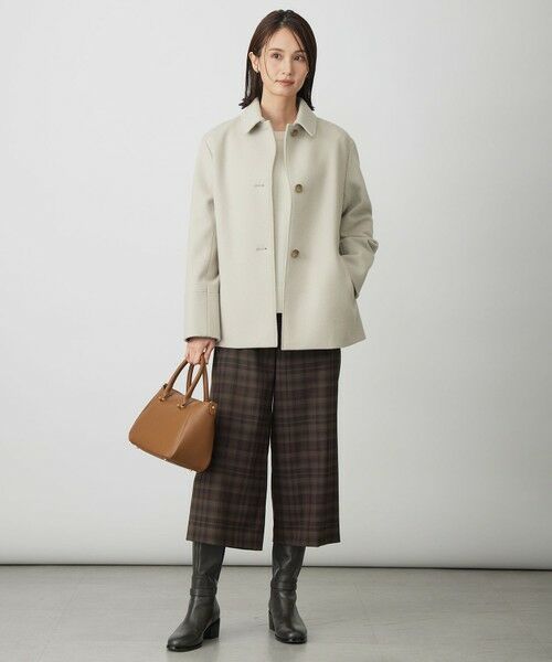 L size ONWARD(大きいサイズ) / エルサイズオンワード その他パンツ | milledタータンラメチェック クロップド パンツ | 詳細1