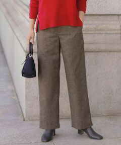 L size ONWARD(大きいサイズ) / エルサイズオンワード その他パンツ | ラメツイード セミワイド パンツ