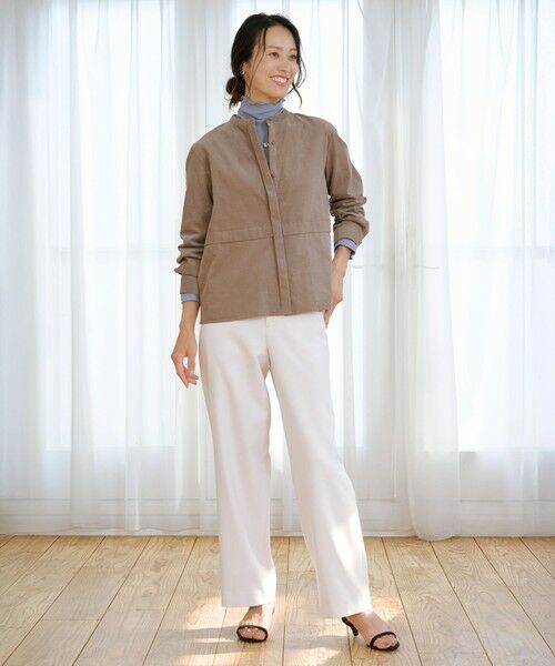 L size ONWARD(大きいサイズ) / エルサイズオンワード その他パンツ | 【WEB限定カラーあり】ツムギートflannel ストレート パンツ | 詳細2