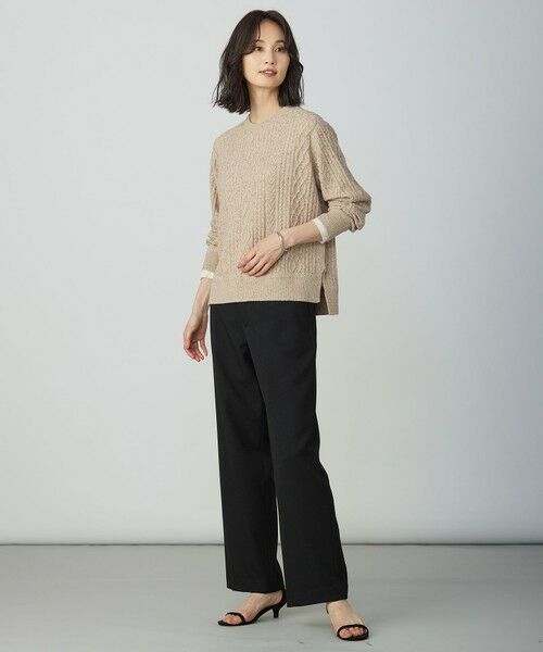 L size ONWARD(大きいサイズ) / エルサイズオンワード その他パンツ | 【WEB限定カラーあり】ツムギートflannel ストレート パンツ | 詳細18