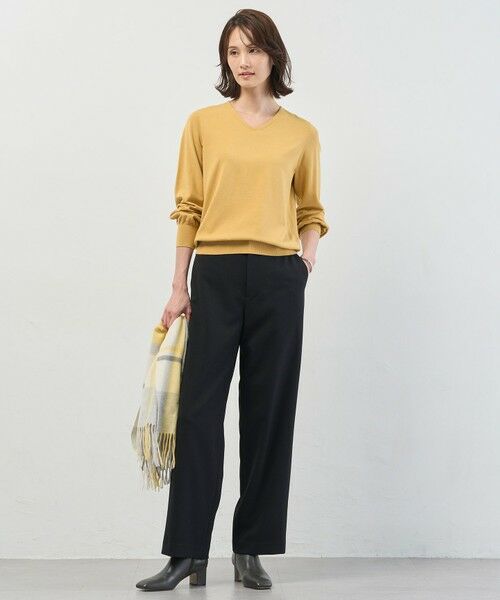 L size ONWARD(大きいサイズ) / エルサイズオンワード その他パンツ | 【WEB限定カラーあり】ツムギートflannel ストレート パンツ | 詳細16