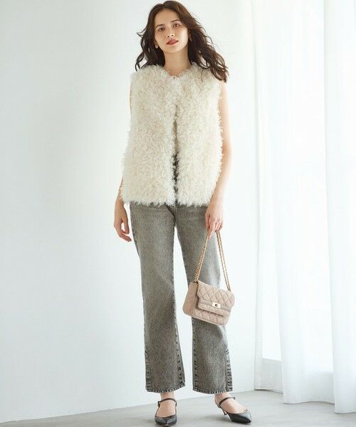 L size ONWARD(大きいサイズ) / エルサイズオンワード デニムパンツ | 【SLOW/一部店舗限定】スリット ストレート デニム | 詳細5