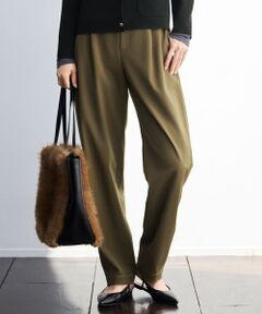 L size ONWARD(大きいサイズ) / エルサイズオンワード その他パンツ | 【SHIHOさん着用】デニムライクツイルカーブテーパード パンツ